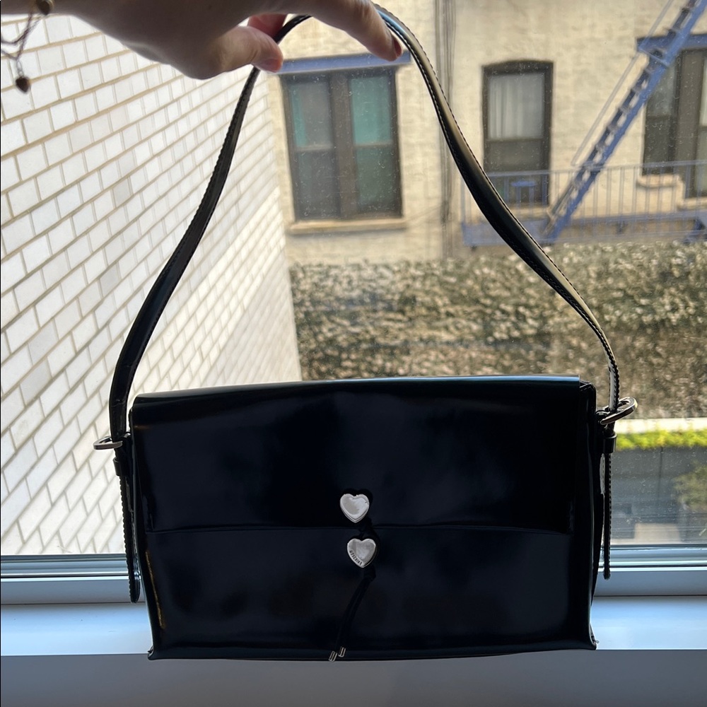 Moschino Black Shoulder Bag with Heart Details